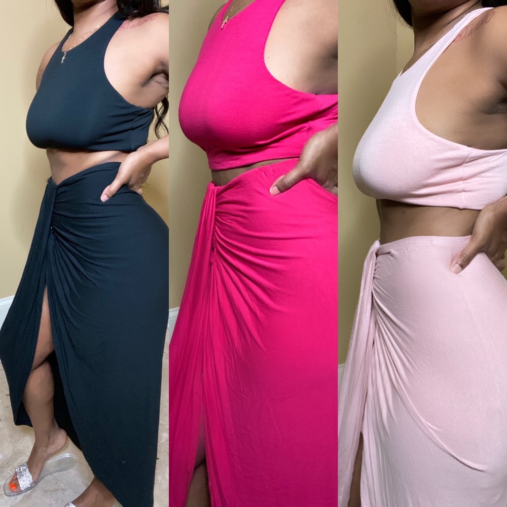 Two Piece Skirt Set (BLUSH)